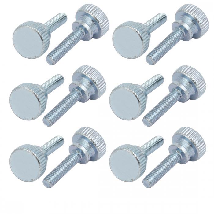 uxcell ナールサムネジ ボルト フラットヘッド カーボンスチール製 M4x16mm 12本入