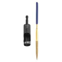 uxcell 革穴パンチツール 45#鋼 1/4六角シャンクドリルビット 電動中空パンチセット 140 mm半丸やすり付き レザークラフト ベルト生地 PVC ...