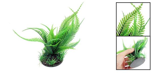 uxcell 水槽植物装飾 ラウンドベース 水シダ植物 インテリア グリーン 13 cm長さ