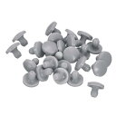uxcell 25個 シリコンプラグ 2.5-3 mm 穴に適したラバーラウンドスナップインロッキングホールプラグ 金属チューブ用 防水ホールプラグ 家具エンド...