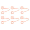 uxcell シリコンストローカバーキャップ 9 mmタンブ ラー カップ用 再利用可能 ストロー蓋アクセサリー 防塵 漏れ防止 ピンク 6個