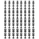 uxcell 5/6/8/9mmボールヘッドスタッドリベットスクリューバック 64個パックの丸頭ボタンニップルリベット DIYレザークラフトハンドバッグベルト用...