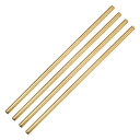 uxcell 再利用可能金属ストロー ストレート飲みストロー 4個入り ステンレススチール 266 mm x 8 mm ミルクシェイク用 飲料用 ジュース用 ゴ...