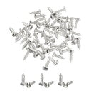 uxcell 50個3 mm エレキギターベースピックガード用ネジ SQ ST TLギター用 シルバー(4)