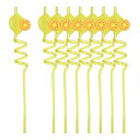 uxcell 飲みストロー PETストロー ストロー クリスマスパーティーギフト装飾用品 270x30mm イェロー 16本入り