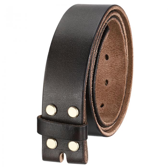 uxcell バックルヘッドなし メンズレザーベルトストラップ 1.5インチ幅 ピンバックルベルト用交換ストラップ(120cm L コーヒー)