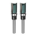 uxcell 2個セット パターンフラッシュトリムルータービット 1/4