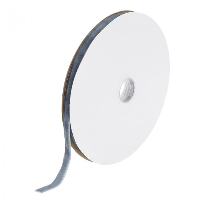 uxcell ベルベットリボンギフトラッピング 25ヤード x 3/8" ダークグレー シングルフェイスベルベット..