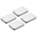 uxcell メタル ティンボックスコンテナ 4個セット 4.2x2.8x0.8