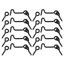 uxcell 8個セット アイラッチゲートドアスイベルフック 2インチ キャビンフックとアイラッチロック 木製窓ドア用 取り付け用ネジ付き 黒