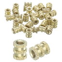 uxcell ノブ付きインサートナット 30個セット M3 x 6mm(L) x 5mm(OD) スレッド印刷真鍮ナット 女性スレッドインサート 真鍮ヒートセッ...