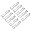 uxcell サービングトング 24個セット 110mm x 16mm 410ステンレススチール製氷のトング アペタイザー 砂糖 シャルキュトリー デザート テ...