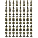 uxcell 5/6/8/9mmボールヘッドスタッドリベットスクリューバック 64個パックの丸頭ボタンニップルリベット DIYレザークラフトハンドバッグベルト用...