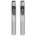 uxcell 2個セット レザーホールパンチ 10mm 直径丸型 45#鋼製 レザーウォッチバンド レザークラフト 衣類 ハンドバッグ 生地用