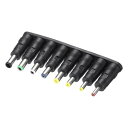 uxcell ユニバーサルDCプラグ ラップトップ DC電源アダプター 5.5 mm x 2.1 mmメス - オスジャックコネクタのヒント 電源供給ラップトップルーター用 8合1