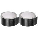 uxcell ターポリン補修テープ 強粘着 PVC 防水 ユニバーサル テント修理テープ オーニング補修テープ 産業 DIY 住宅修理用 50 mm x 7.5 M 黒 2個