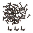 uxcell 50個セット 3 mM エレキギターベースピックガード用スクリュー SQ ST TLギター用 レッドブロンズ(4)