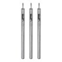 uxcell 3個セットのレザーホールパンチ1.2mm ストレートラウンドパンチ グロメットスナップリベットセッター レザークラフト 衣類 ハンドバッグ 生地 カーテン用