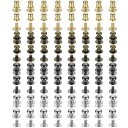 uxcell 5/6/8/9mmボールヘッドスタッドリベットスクリューバック 64個パックの丸頭ボタンニップルリベット DIYレザークラフトハンドバッグベルト用...