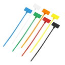 uxcell 250個のマーカーケーブルジップタイ 6.5"のセルフロッキングナイロンラベルジップタイラップ 屋内外用ワイヤータグタイ ストラップ 1/13" マルチカラー