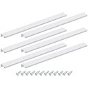 uxcell キャビネットフィンガーエッジプル 10個セット 400mm/15.75 アルミ合金製バックマウント隠しキャビネットプルコンシールドハンドル シルバ...