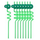 uxcell 飲みストロー PETストロー ストロー クリスマスパーティーギフト装飾用品 265x30mm グリ ーン 16本入り