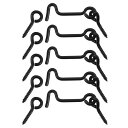 uxcell 5個セット アイラッチゲートドアスイベルフック 2インチ キャビンフックとアイラッチロック 木製窓ドア用 取り付け用ネジ付き 黒