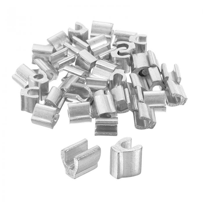 uxcell 40個のジッパースライダーリテーナー バッグ コート ジャケット 閉じたジッパーの交換用#10トップストッパー シルバートーン