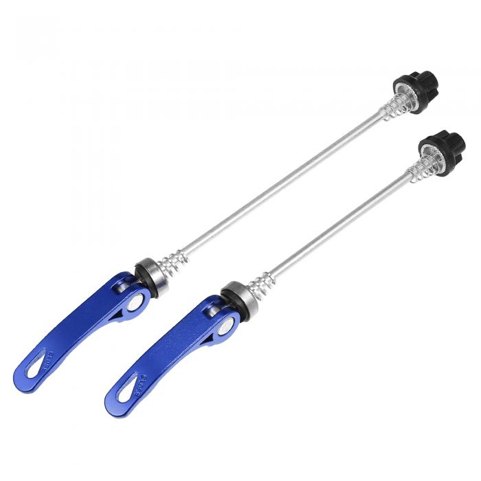 X AUTOHAUX 1対のクイックリリースレバー 自転車用 クイックリリーススキューア フロントおよびリアアクスル ホイールハブ 145mm 180mm アルミ合金 ブルー
