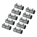 uxcell EMTカップリング 13/16"EMTセットスクリューカップリング コンジットフィッティング 47mm長 電気コンジットパイプコネクタ 0.6mm壁厚 10個パック