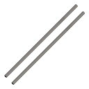 uxcell 再利用可能金属ストロー ストレート飲みストロー 2個入り ステンレススチール 266 mm x 8 mm ミルクシェイク用 飲料用 ジュース用 ブラック