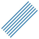 uxcell 再利用可能金属ストロー ストレート飲みストロー 6個入り ステンレススチール 長さ241mm ミルクシェイク用 飲料用 ジュース用 ブルー