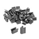 uxcell 40個のジッパースライダーリテーナー バッグ コート ジャケットのクローズドエンドジッパーの交換用#5トップストッパー メタリック黒色