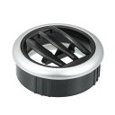 ACROPIX RVバスボートヨットキャラバン用の87mm 75mmラウンド黒とシルバートーンACエアコンベントアウトレットユニバーサル - 1個パック