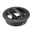 ACROPIX RVバスボートヨットキャラバン用の70mm丸型黒ACエアコンベントアウトレット - 1個入り