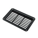 ACROPIX 19X12cmの長方形の黒いRVエアベントパネル換気グリルルーバー - 1個セット