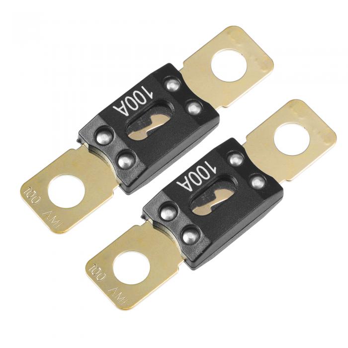 Hihaha ハイカレントヒューズ 100A / オーディオCD ANMヒューズ ボルトオンヒューズ 車両・オートバイ・ボート用 / 耐久性 亜鉛合金 / 2個セット