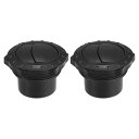 Motoforti CCTV01:RVバスボート用のユニバーサルダッシュボードエアコンアウトレットベント 1.81"パイプ径 プラスチック製 黒い 2個セット