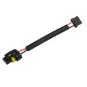 Motoforti ユニバーサルカーヘッドライト電球改造配線 交換コネクターメスオスソケットアダプター 9005/9006/9012からH7へ 耐久性のあるプラスチック製 ブラック