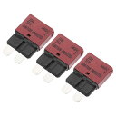 Motoforti ユニバーサルカーE37サーキットブレーカーヒューズ交換品 10A 14V 耐久性のあるプラスチックメタル 赤 3個セット