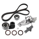 Motoforti エンジンタイミングベルトとウォーターポンプ タイミングベルトウォーターポンプ Hondaに対応アコード2003-2017用 メタルラバー 黒 1セット