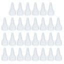 PATIKIL 24/410ツイ ストボトルキャップ 30個 プラスチックリブエッジスク イーズボトル交換キャップ(フォームガスケット付き)ペイント蓋グルータイプボトル用 クリア