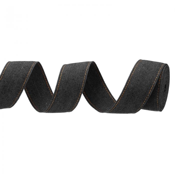 PATIKIL 1.5"デニムリボン 1ロール5.5ヤード ボウDIY作り ヘアクリップ 衣類 縫製装飾用 黒