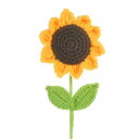 PATIKIL クロシェフラワー 手作り 編み物ひまわり人工織りフェイクフラワー バレンタインギフト ホームウェディングパーティーオフィステーブルデコレーション...