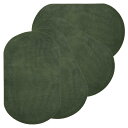 PATIKIL アイロンで貼るパッチ 4枚セット 7x4" 肘・膝用ベルベットパッチ 修理用パッチキット 服 パンツ シャツ ジャケット 補修と装飾に 緑