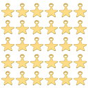 PATIKIL ペンタグラム装飾 100個セット スターペンダント ミニペンタグラム装飾 ステンレス製 宝石メイキング ブレスレット イヤリング DIY ゴー ...