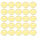 PATIKIL 7mm スチールディスク 100個 丸い金属スタンピングブ ランクタグ レー ザー彫刻スタンピング用 DIY マグネットマウント宝石メイキング ゴー ルデン(3)