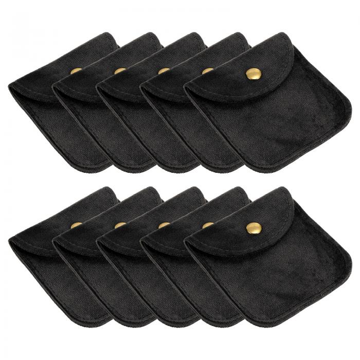 PATIKIL 宝石ポーチ 20個入り 3 x 3" スナップボタン付き 柔らかいベルベットポーチ 指輪 ネックレス ..