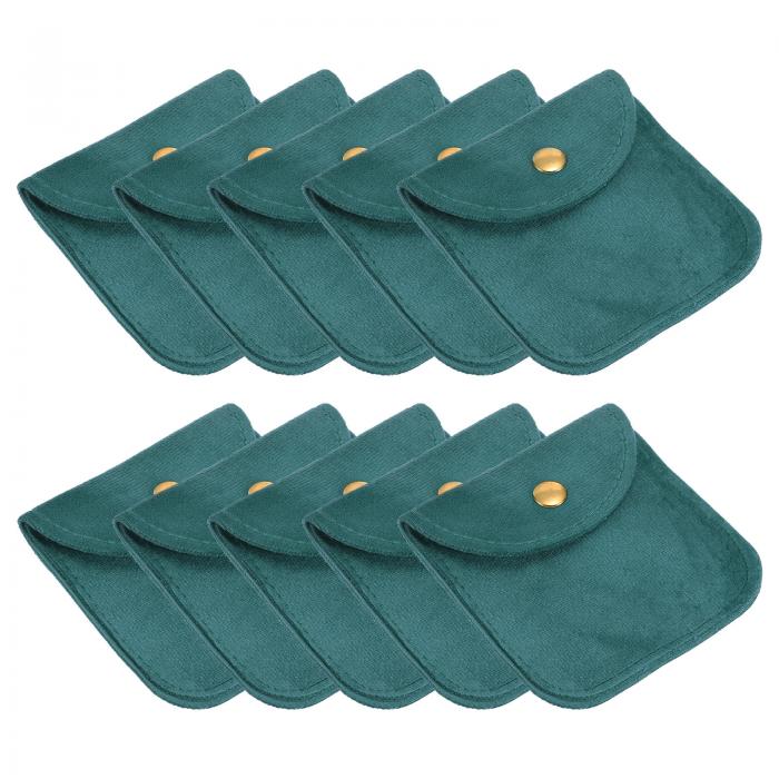 PATIKIL 宝石ポーチ 20個入り 3 x 3" スナップボタン付き 柔らかいベルベットポーチ 指輪 ネックレス ..