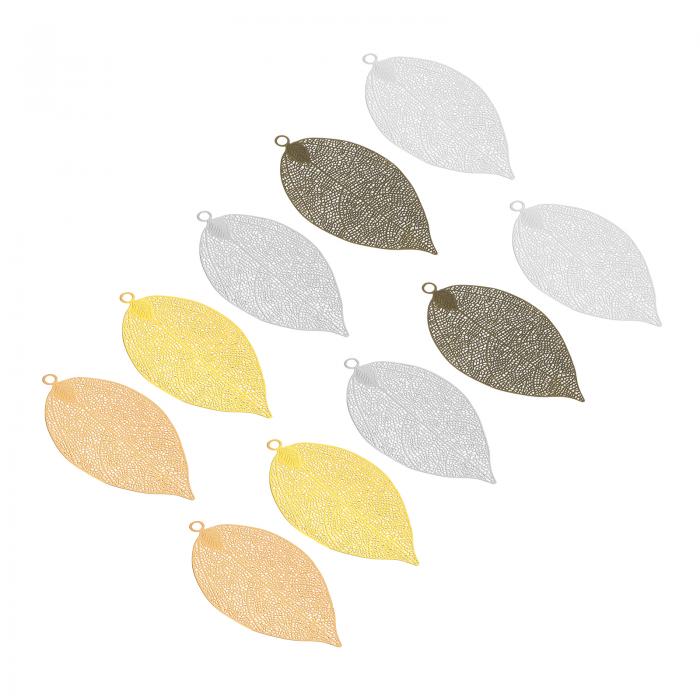 PATIKIL リーフペンダント 10個入り2.9